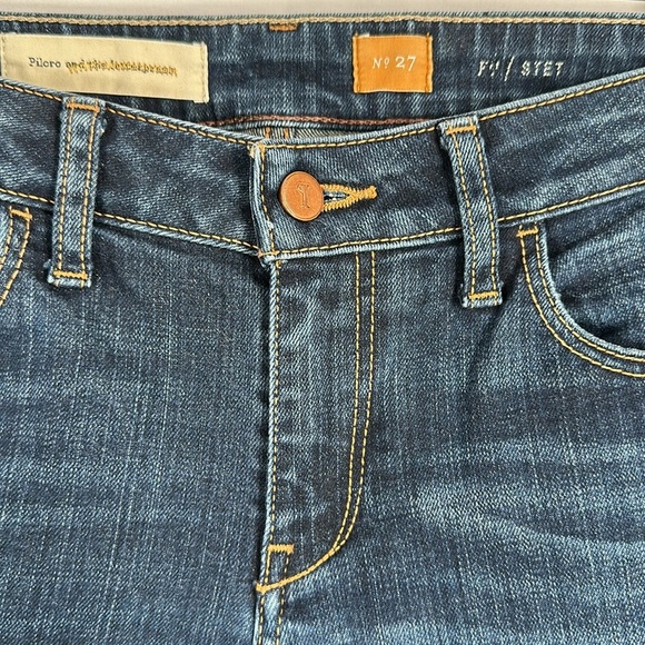 Pilcro and the Letterpress Blue Stet Cropped Jeans Size 27 - Picture 4 of 10